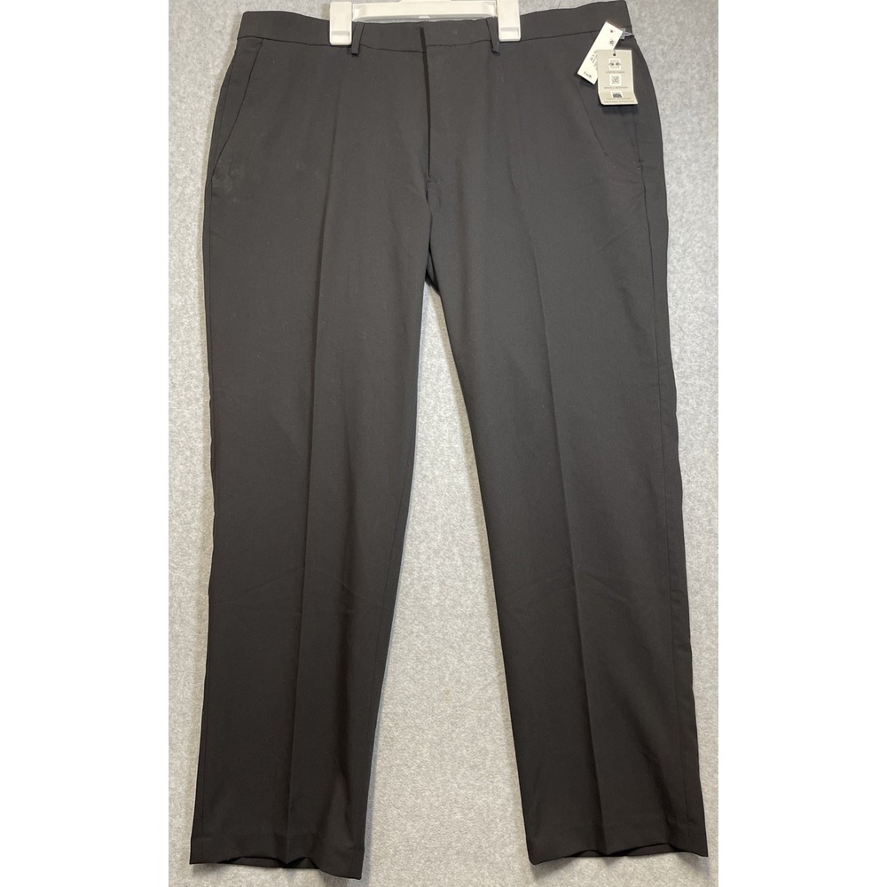 Madison Men's Black Dress Pants 40Wx30L Motion Stretch NWT Office Work Wear